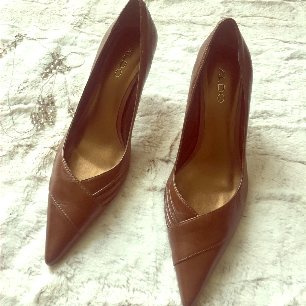 Aldo Women's Brown Leather Heels